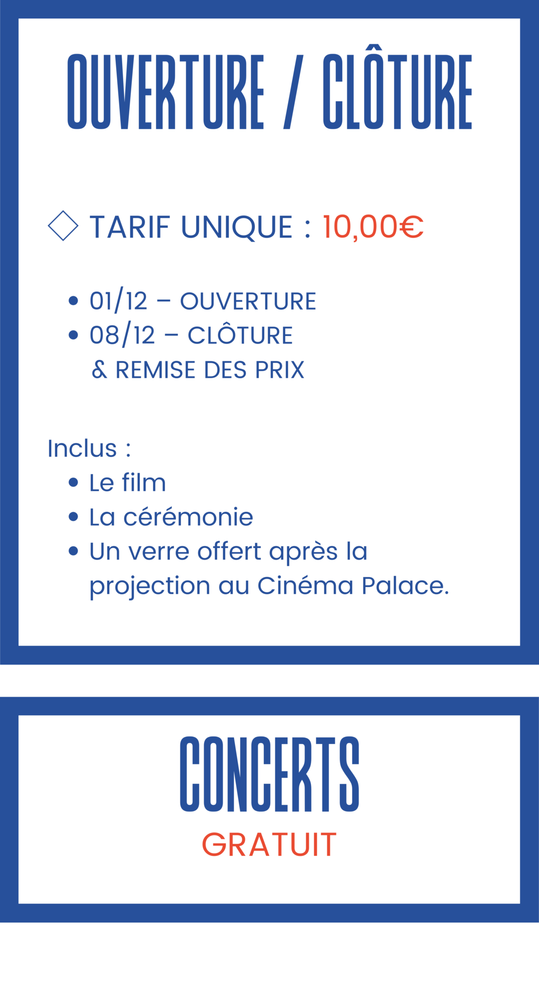 Tarifs Cinemamed 2023 – soirées Tarifs Cinemamed 2023 - soirées