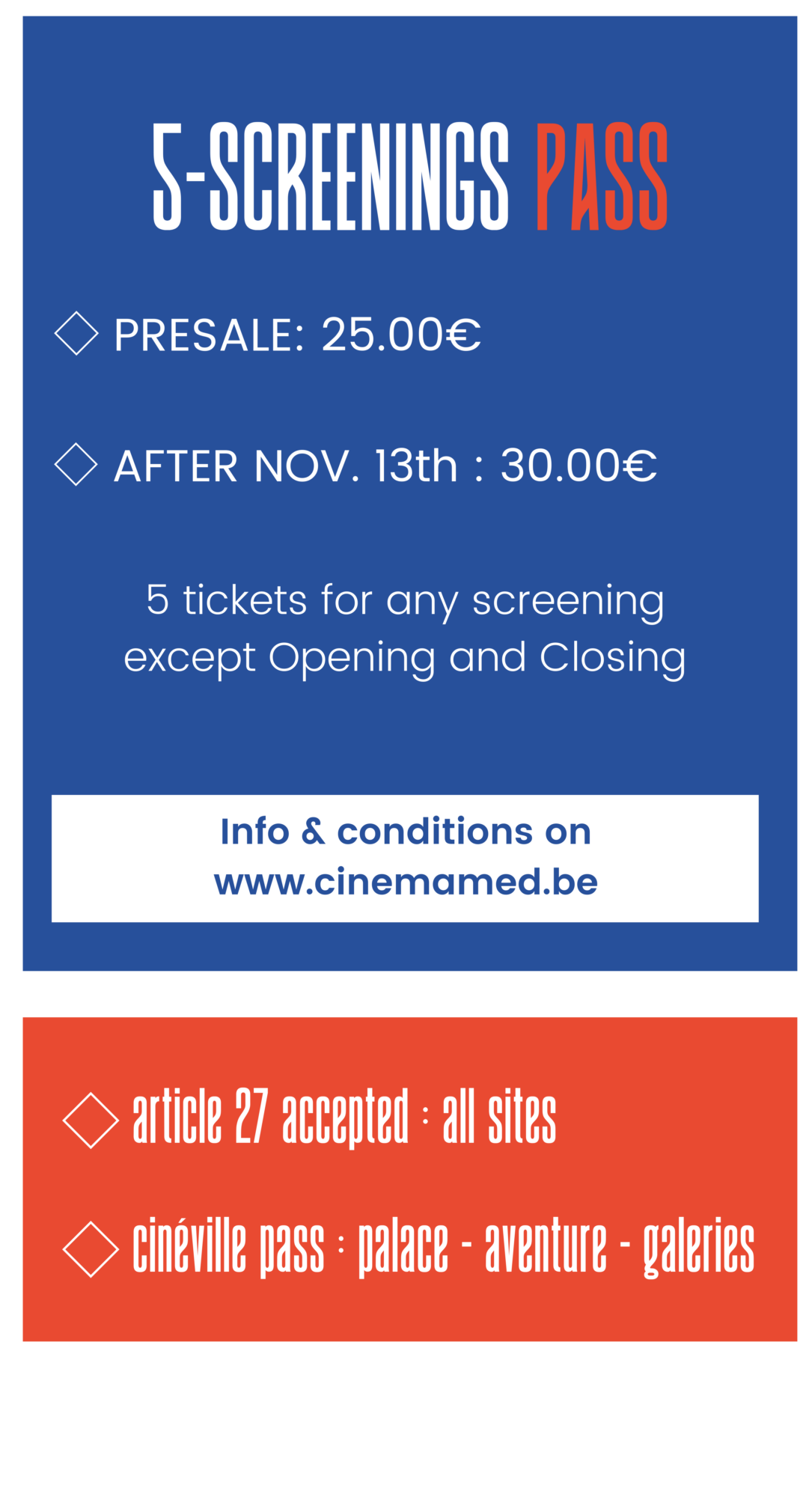 Cinemamed Tickets 2023